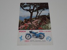PUCH 175 cc. SV-SVS MOTO BROCHURE DEPLIANT PROSPEKT (S38)
