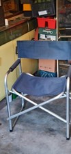 Sedia Regista Pieghevole Struttura in Alluminio Seduta in Tessuto sintetico Blu