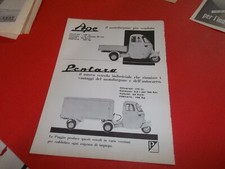 PUBBLICITA' 1961  PIAGGIO MOTOFURGONE APE E PENTARO' NO VESPA ADVERT WERBUNG