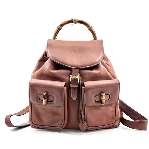 Gucci zaino vintage bambù - gucci,