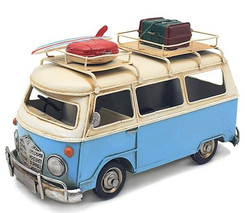 Camper van blue - van, tin