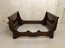 Raffinato Letto Antico a Barca Ottocento Con Rete Nuova