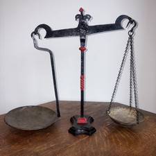 Victorian Handmade Equal Arm Balance Scales V & V Makers Mark No Weights (#5)