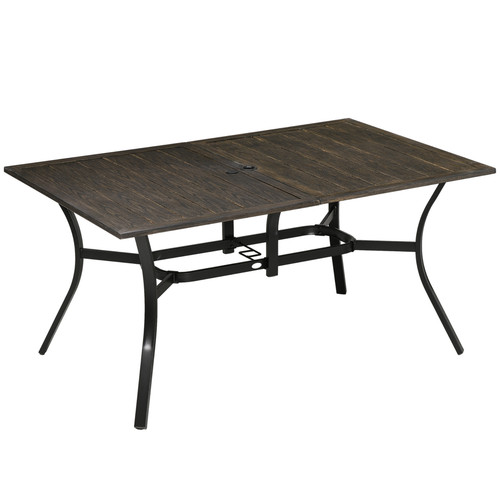 Garden dining table brown - garden,