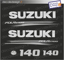 Adesivi motore marino fuoribordo Suzuki 140 cv four stroke 2018 stickers