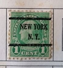 Benjamin Franklin 1 centesimo 1922 francobollo verde one cent rare green stamp