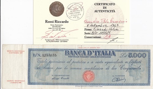 5000 lire titolo provvisorio - 5000,
