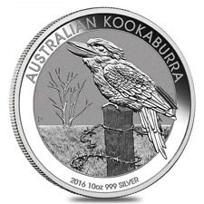 Australian Kookaburra 2016 10 Dollari 10 OZ (311 gr.) Argento 999 Silver CAPSULA
