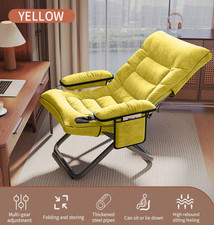 Sedia pieghevole pigra pieghevole da interno reclinabile lounge chaise con cuscino staccabile