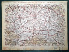 Carta geografica stradale antica MILANO LOMBARDIA PAVIA CREMONA 1931 Antique map