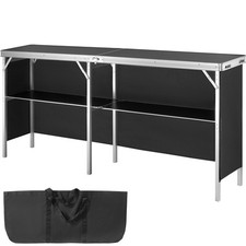 Comptoir de Stand Foire Pliable 195x38,5x88 cm pour Salons et Expositions