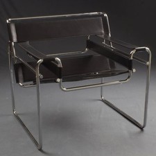 SEDIA  POLTRONA WASSILY MADE IN ITALY BAUHAUS 20 COLORI CUOIO DIFFERENTI