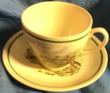 Tazza e piattino caffè caccia Fox Hunt Johnson Brothers modello raro