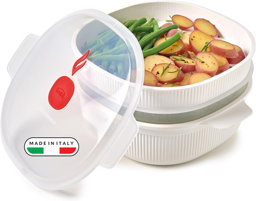 Vaporiera microonde bianca - -,