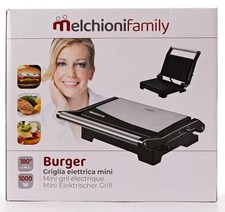 Melchioni Family | BURGER Mini Bistecchiera Elettrica 1000W con Piastre