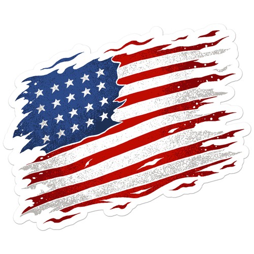 Tattered american flag - tattered,