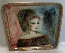 RICHARD TEISER - ceramica artistica originale California vintage - piatto bigiotteria