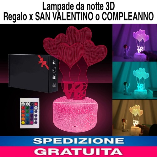 Lampada notte love you - da, 3d