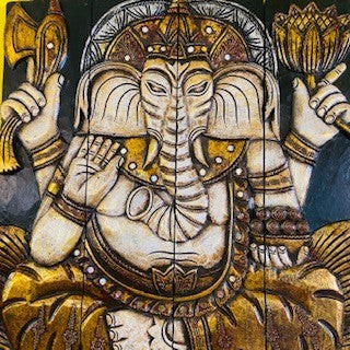 Quadro ganesh pannello legno - pannello,