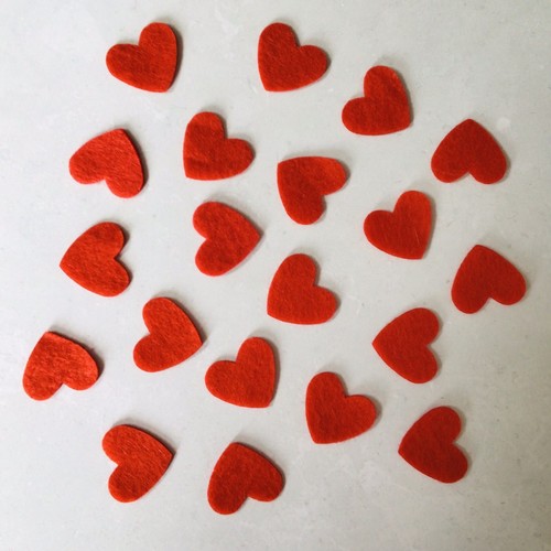 Piccoli cuori feltro - piccoli,