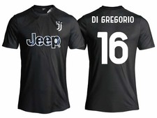 MAGLIA Calcio JUVENTUS UFFICIALE Personalizzata DI GREGORIO 16 bimbo Adulto NERA