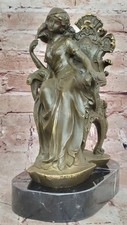 Vittoriano Stile Femmina Figura Bronzo Scultura Firmato Cesaro Casa Ufficio