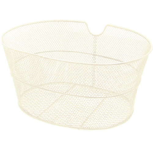 Cestino ovale ferro crema - cestino,