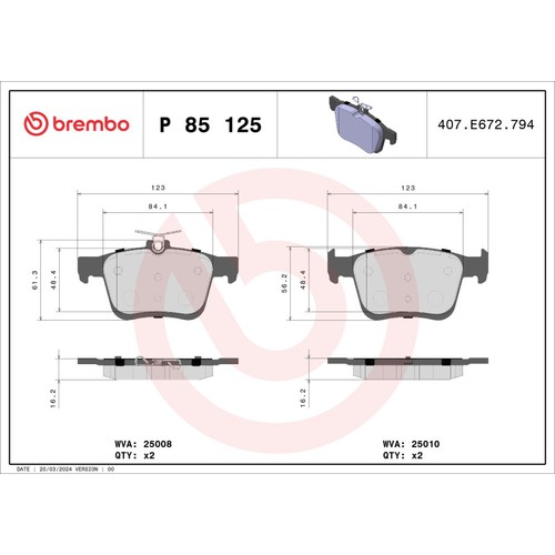 Brembo 125 pastiglie - p,