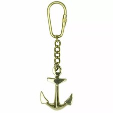 Anchor Brass Keychain Nautical