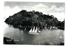 ANNI '50 VELIERO KETCH 3 ALBERI su BELLISSIMA FOTO CARTOLINA di PORTOFINO NVG