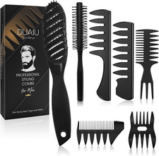Spazzola Capelli Uomo Styling Set, Set Spazzole E Pettini per Capelli per Uomini