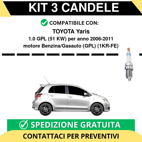Kit candele per - kit, yaris
