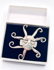 Spilla vintage da collezione GRAZIELLA LAFFI firmata argento dio sole PERÙ.