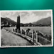 PORTO CERESIO LAGO DI LUGANO LUNGOLAGO CARTOLINA GRANDE  BIANCO E NERO 