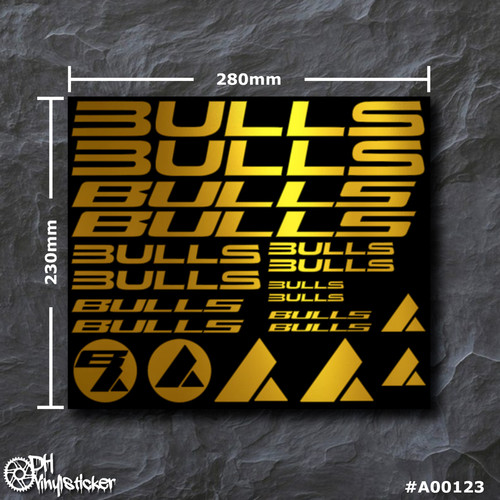 Bulls sticker gold set - |,