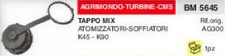AG300 TAPPO MIX BENZINA ATOMIZZATORE SOFFIATORE AGRIMONDO TURBINE CMS K 45 90
