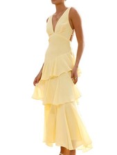 Abiti da Damigella D'Onore In Chiffon A Strati per Donna, Abiti da Sera For2017