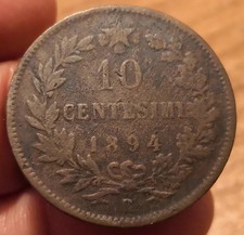Moneta 10 Centesimi 1894 Roma