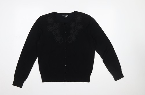 Cardigan donna nero con