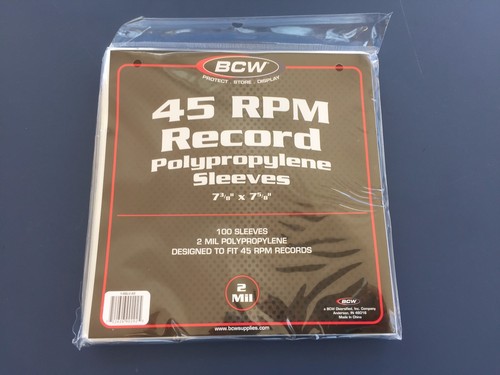 100 bcw rpm record poly - -,