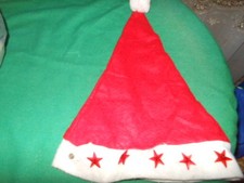 CAPPELLO BABBO NATALE CON LUCE LED STELLE LUMINOSE CON INTERRUTTORE