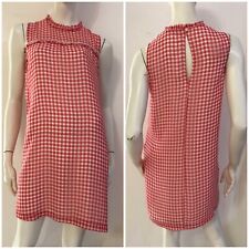 PAOLO CASALINI Vestito abito bianco rosso quadretti Tg M 