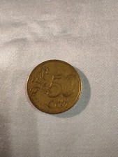 Moneta Euro.50 Cent.Anno 2002.EIRE.Raffigurante Arpa.