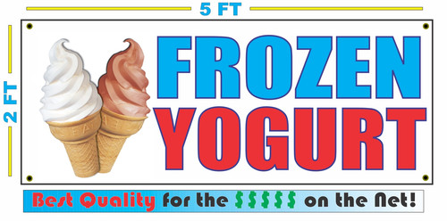 Insegna banner frozen yogurt - insegna,