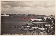 Cartolina RPPC Hamilton Harbour da Warwick Shore Bermuda