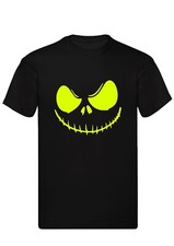 T-Shirt Halloween Uomo horror party jack skeletron 100% Cotone Taglia da S a XXL