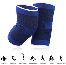 Ginocchiera 2pz Fascia Ginocchio Sport Ambidestro Elastica Tutore Traspirante