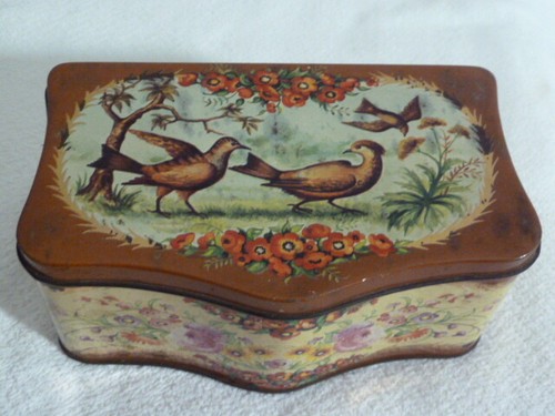 Scatola latta vintage disegno - latta,