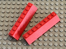 Lego slope red brick - x,