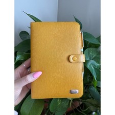 Piquadro Yellow Textured Vera